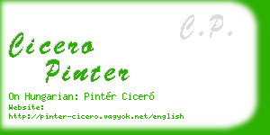 cicero pinter business card